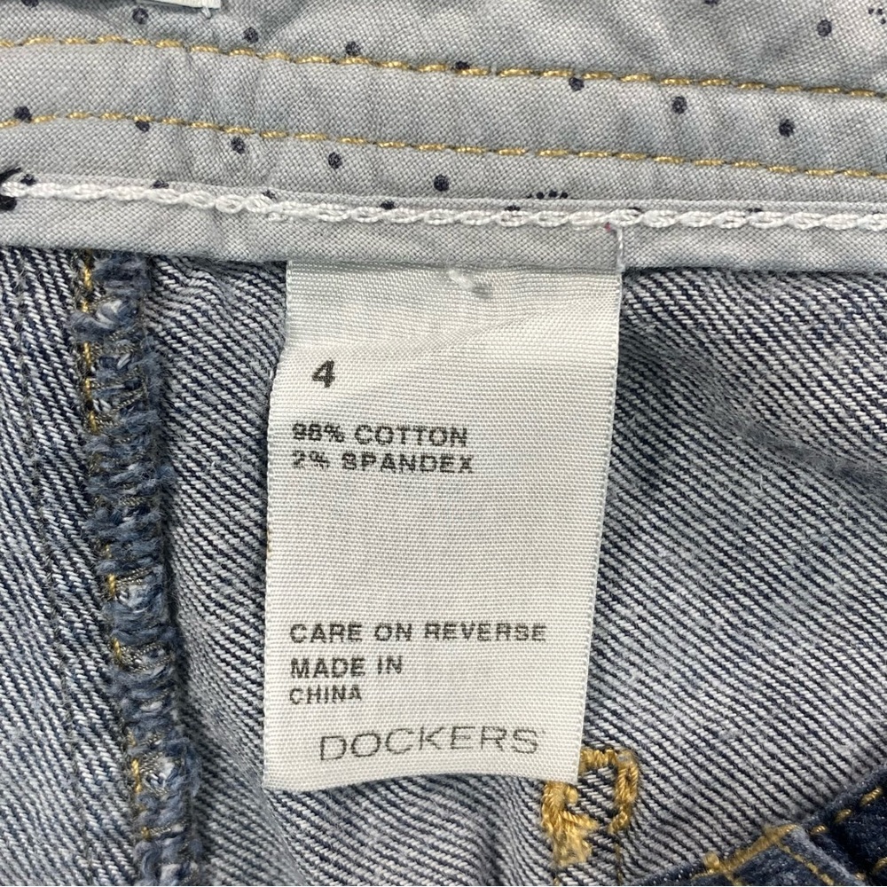 Dockers Womens Blue Denim Cropped Favorite Fit Dark Wash Jeans Size 4 - Picture 8 of 11
